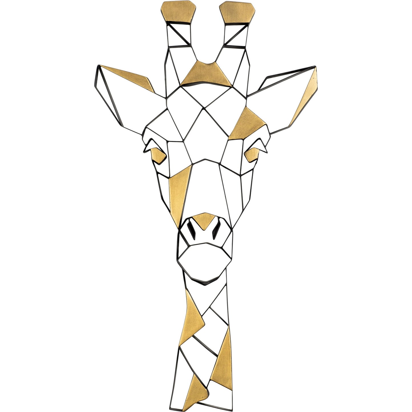 001 SI-1991402 | Additional Silo | Geometric Animal Kingdom Giraffe Wall Art by Varaluz in matte black/antique gold leaf. Made from unique in a modern style.