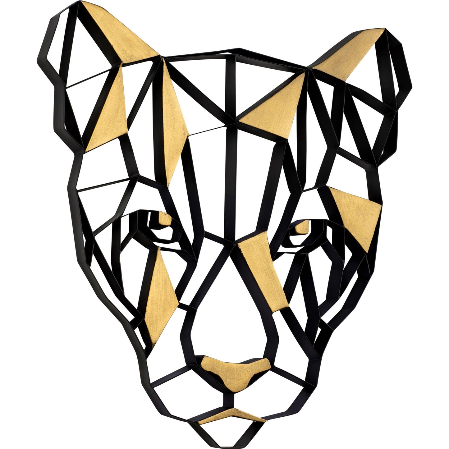 002 SI-1991404 | Additional Silo | Geometric Animal Kingdom Lion Wall Art by Varaluz in matte black/antique gold leaf. Made from unique in a modern style.