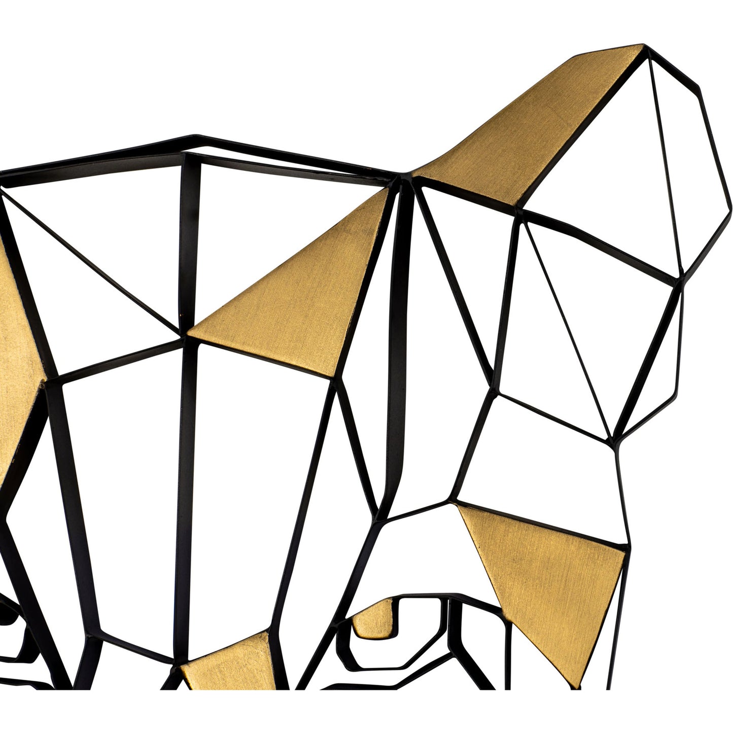 003 SI-1991404 | Additional Silo | Geometric Animal Kingdom Lion Wall Art by Varaluz in matte black/antique gold leaf. Made from unique in a modern style.