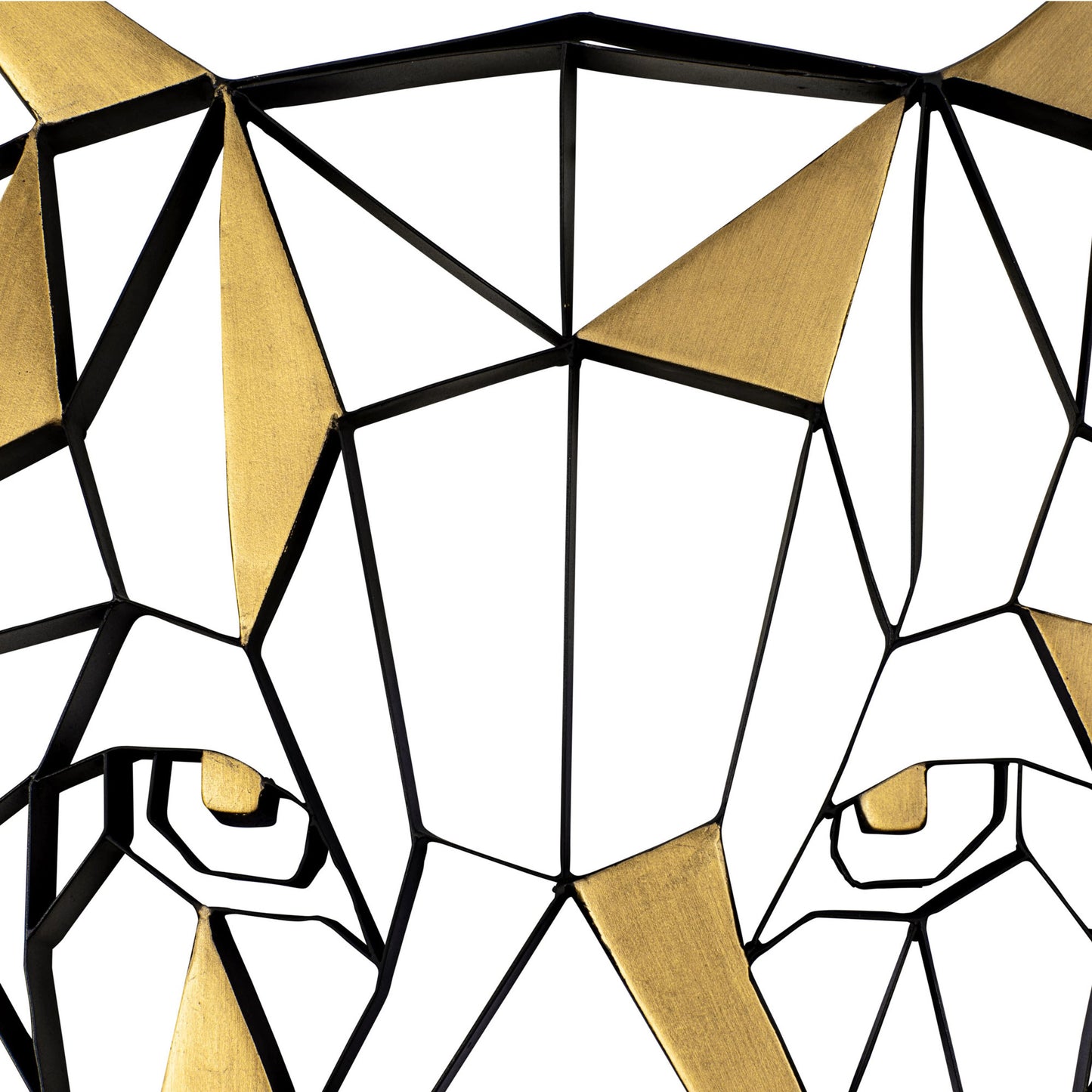 004 SI-1991404 | Additional Silo | Geometric Animal Kingdom Lion Wall Art by Varaluz in matte black/antique gold leaf. Made from unique in a modern style.