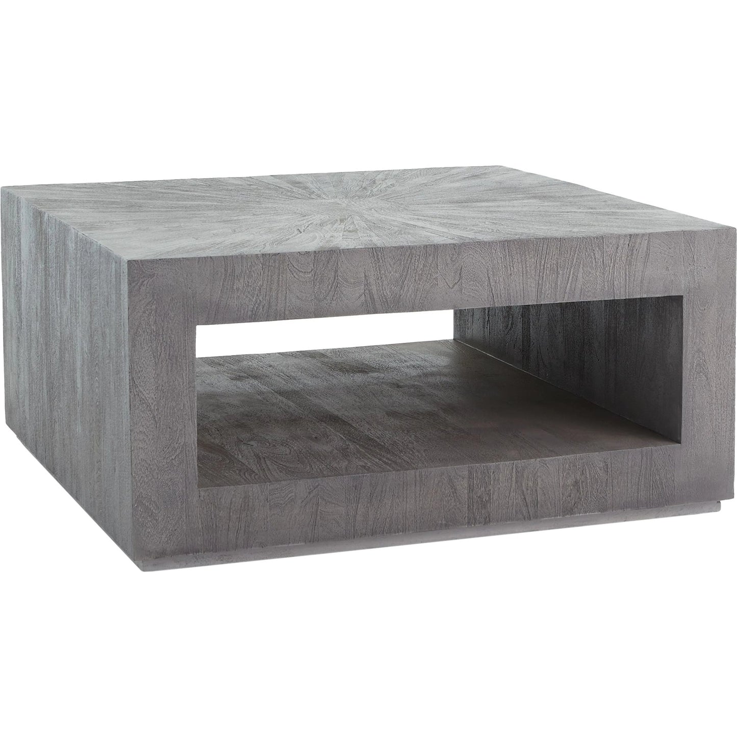 004 SR-701115 | Additional Silo | Driftwood Square Coffee Table by Global Views. Made from mango, mdf in a modern style.