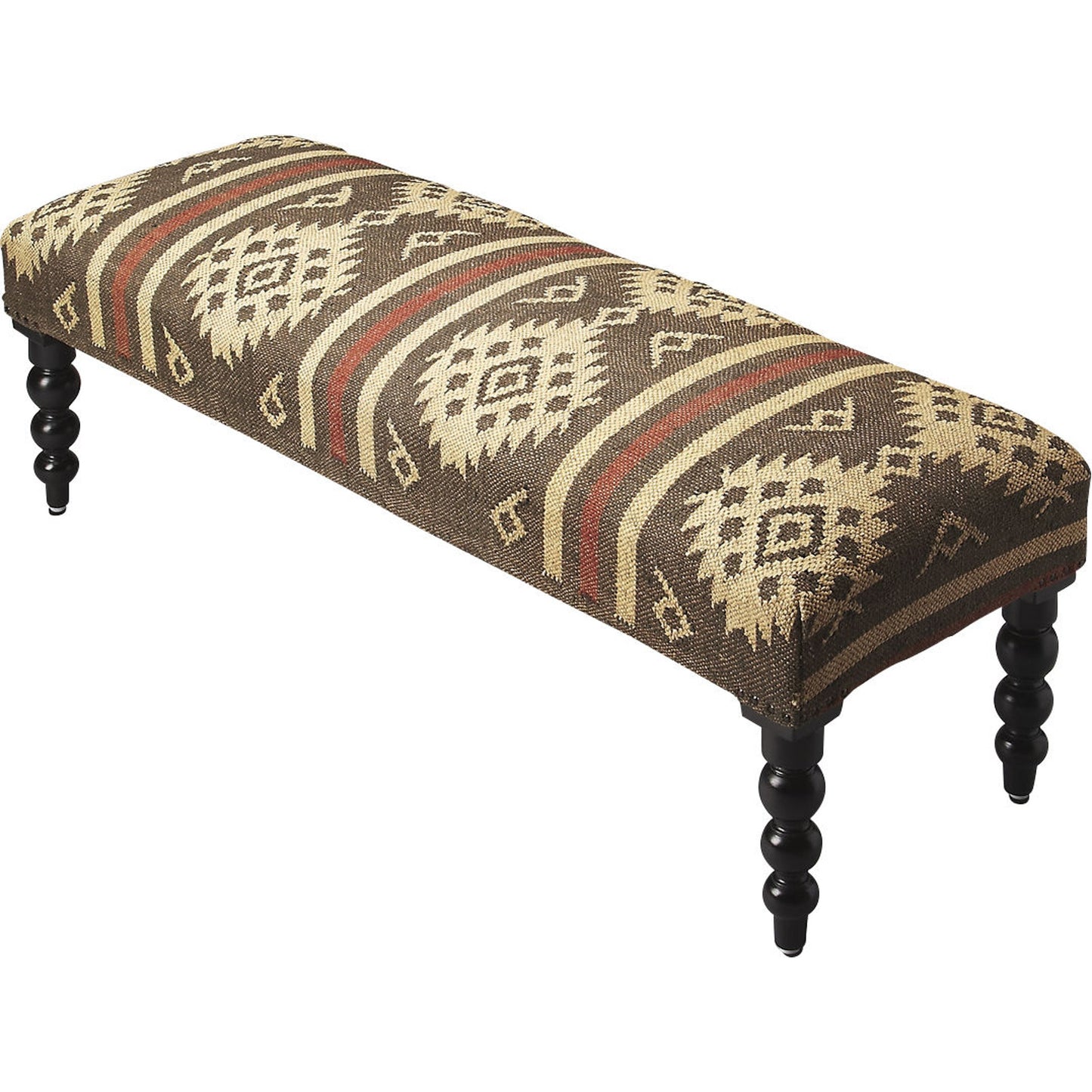 001 O-BUTLER-4288999 | Additional Silo | Navajo Jute Bench by Butler Specialty Company in assorted and taos. Made from wool jute upholstery, sheesham wood solids in a rustic style.