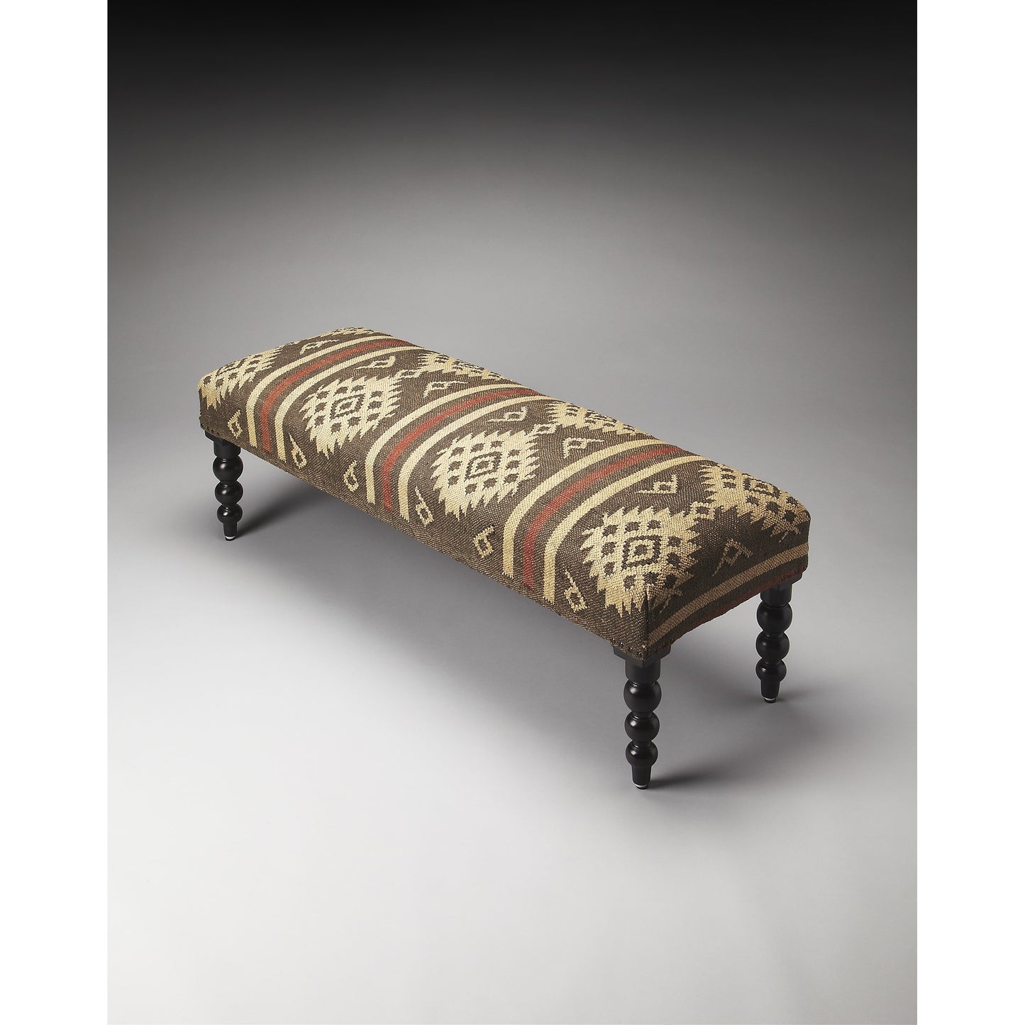 002 O-BUTLER-4288999 | Additional Silo | Navajo Jute Bench by Butler Specialty Company in assorted and taos. Made from wool jute upholstery, sheesham wood solids in a rustic style.