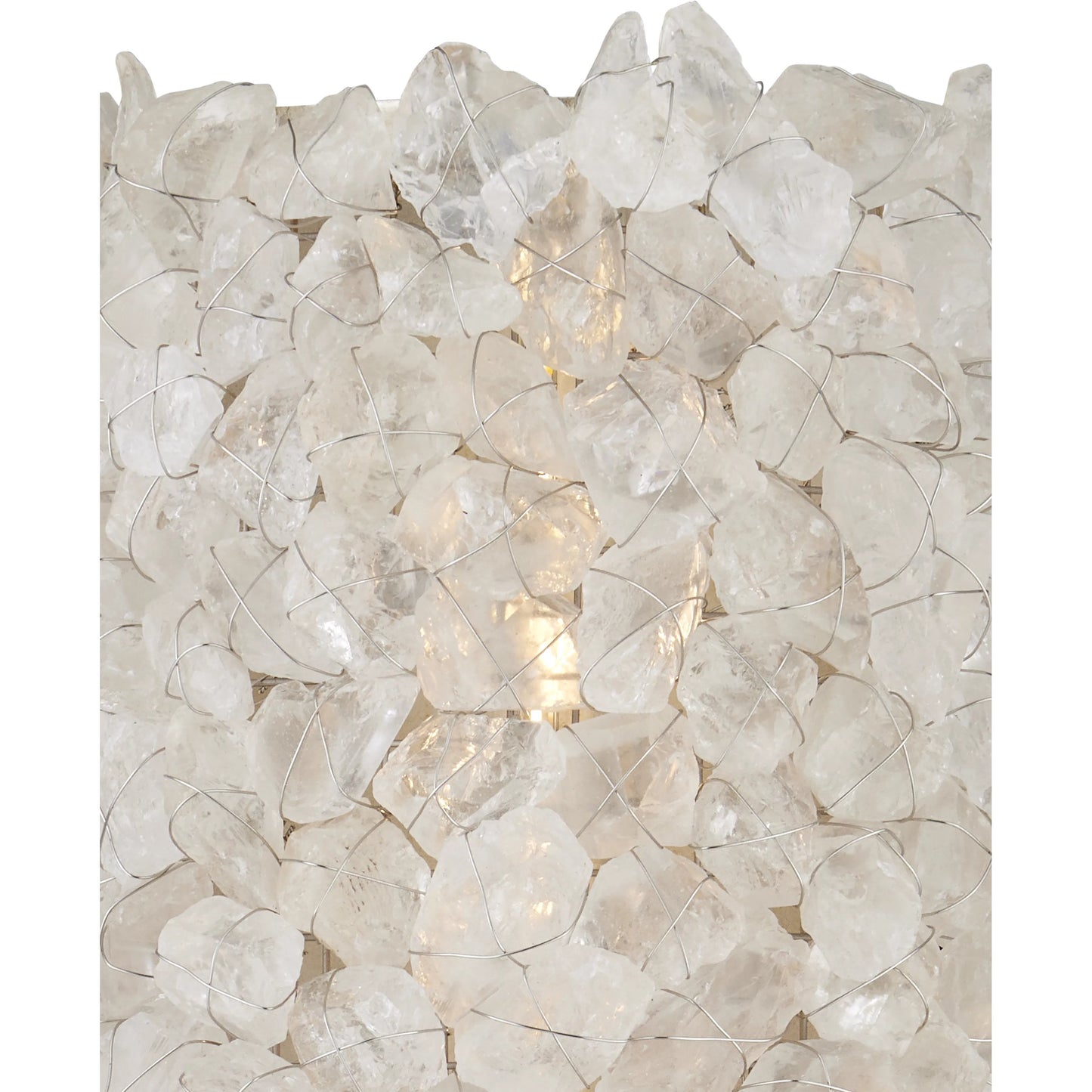 002 SI-2191745 | Additional Silo | Iconoclast Wall Sconce by Currey and Company in contemporary silver leaf, contemporary silver, natural. Made from wrought iron, rock crystal in a modern style.