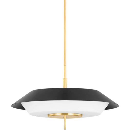 001 SI-2335925 | Primary Silo | Westport Pendant by Hudson Valley in aged brass, soft black. Made from steel in a modern style.