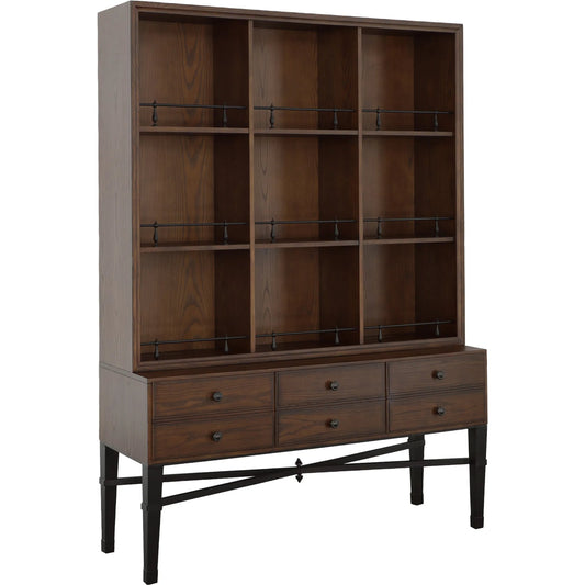 004 SI-2636013 | Primary Silo | BD Collection Curio Cabinet by Fairfield Chair in brown and english honey. Made from ash solids, veneers in a unique style.