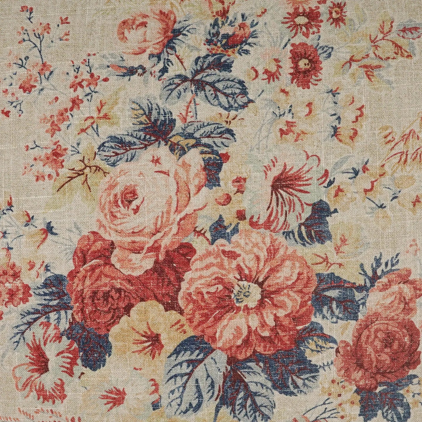 002 SI-2514291 | Closeup | Charleville Pillow by DV Kap Home in red. Made from 55% linen, 45% rayon in a traditional style.