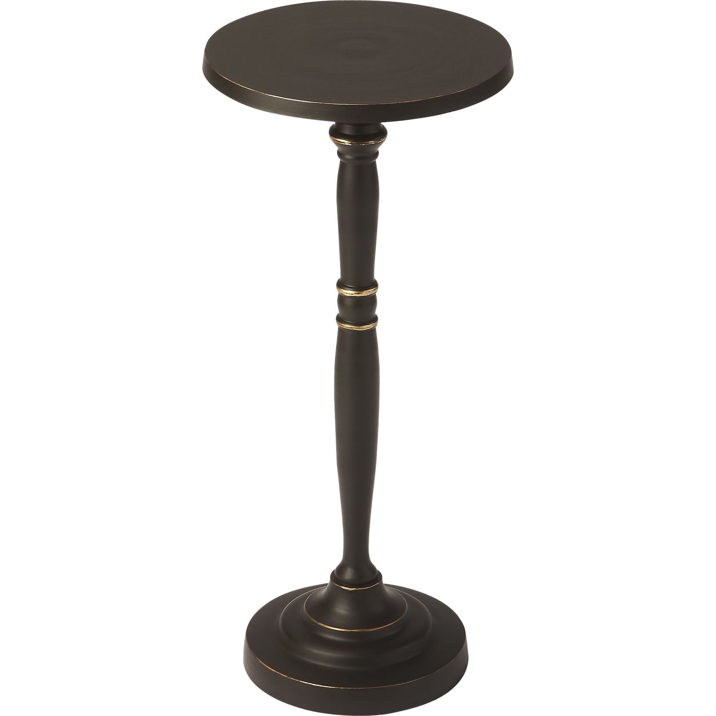 001 S-242670 | Additional Silo | Langford End Table by Butler Specialty Company in black and metalworks. Made from aluminum in a traditional style.