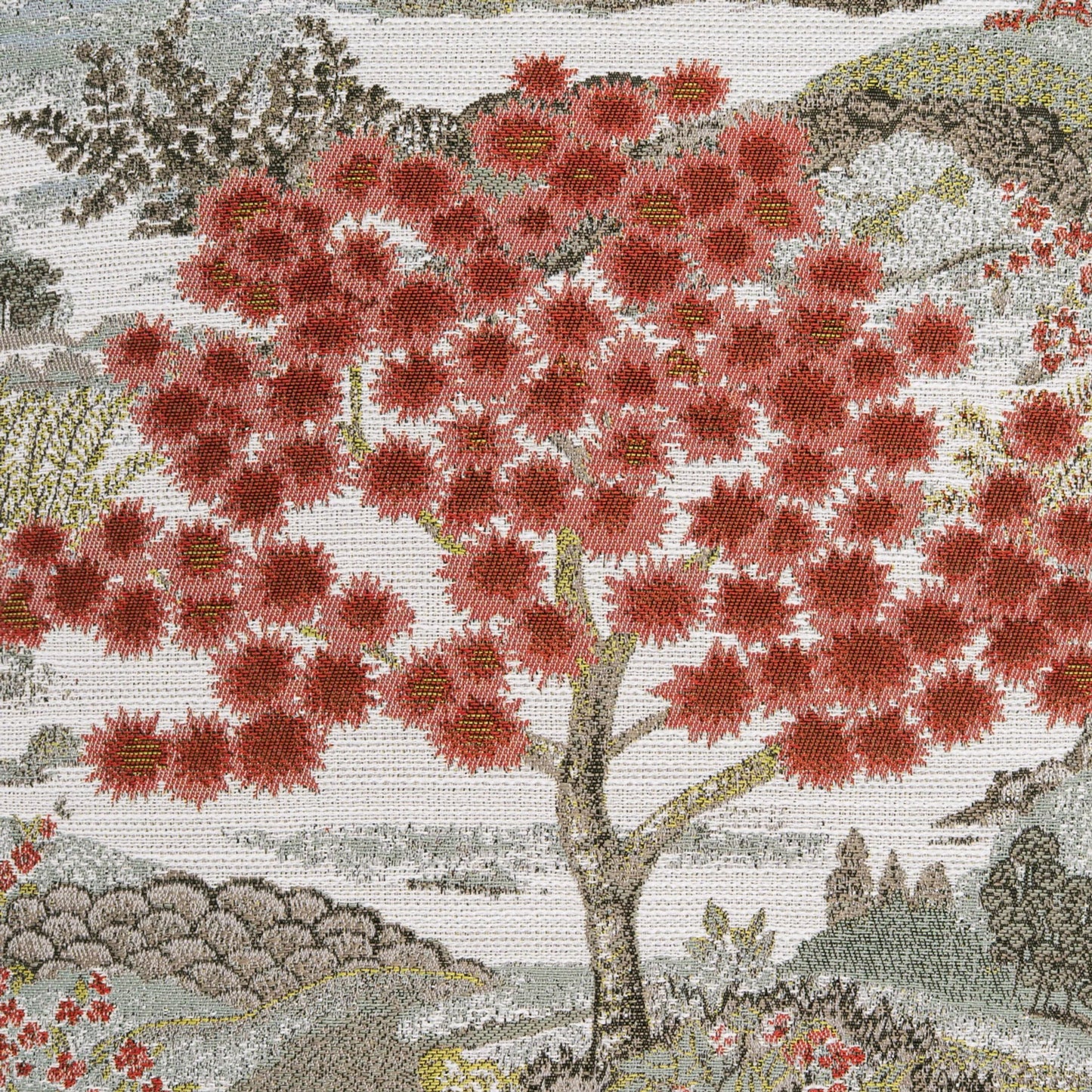 002 SI-2514577 | Closeup | Shen Garden Pillow by DV Kap Home in red. Made from 100% polyester in a eclectic & global style.