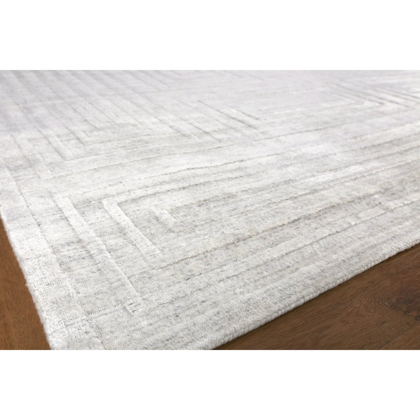 002 SI-2101270,SI-2293701 | Closeup | Castelli 4351 Rug by Exquisite Rugs in ivory. Made from bamboo silk, wool in a unique style.