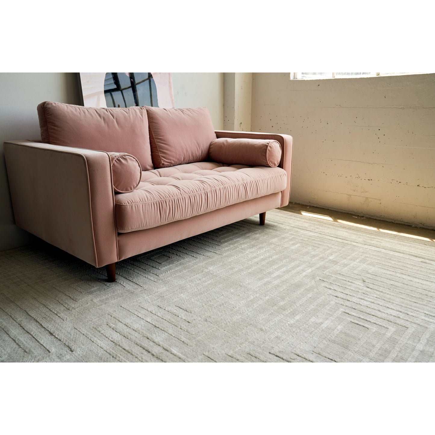 005 SI-2101270,SI-2293701 | Lifestyle | Castelli 4351 Rug by Exquisite Rugs in ivory. Made from bamboo silk, wool in a unique style.