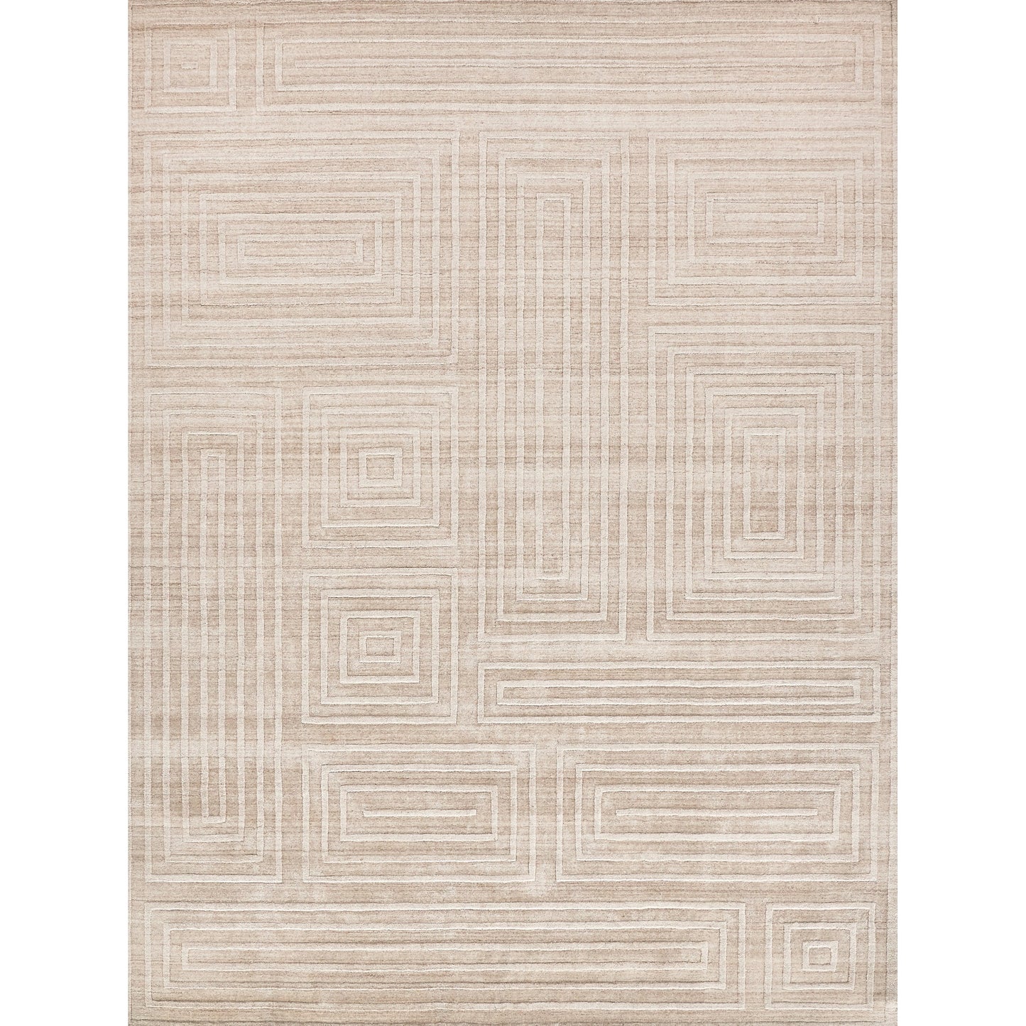 001 SI-2101271 | Additional Silo | Castelli 4352 Rug by Exquisite Rugs in light beige. Made from bamboo silk, wool in a unique style.