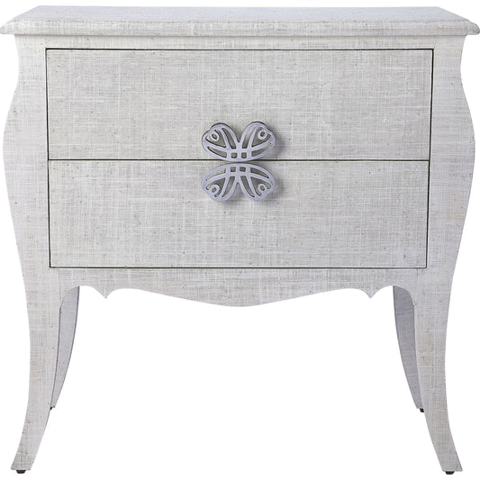001 S-346223 | Primary Silo | Felicia Accent Chest by Butler Specialty Company in off white and white raffia. Made from natural raffia, plywood, mdf, silver finished aluminum hardware in a eclectic & global style.