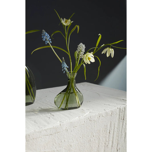 Seaglass Budvase 2 (Set of 2) by Accent Decor in green. Made from glass in a modern style.