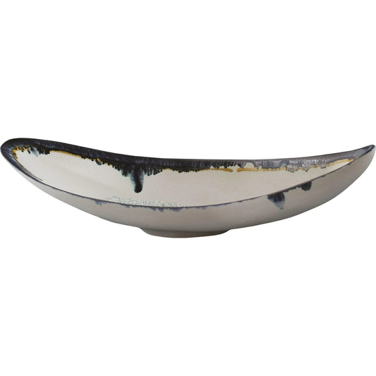 001 SR-701320 | Primary Silo | Glass Drip Canoe Bowl by Global Views. Made from ceramic in a eclectic & global style.