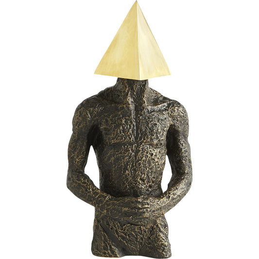 001 SR-892868 | Primary Silo | Pyramid Hero by Global Views in bronze. Made from iron, cast iron, brass in a eclectic & global style.