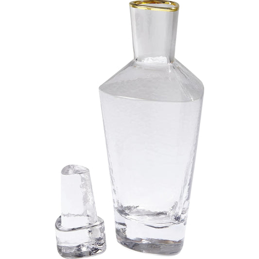 001 SR-892158 | Primary Silo | Hammered Decanter by Global Views in clear. Made from glass in a transitional style.