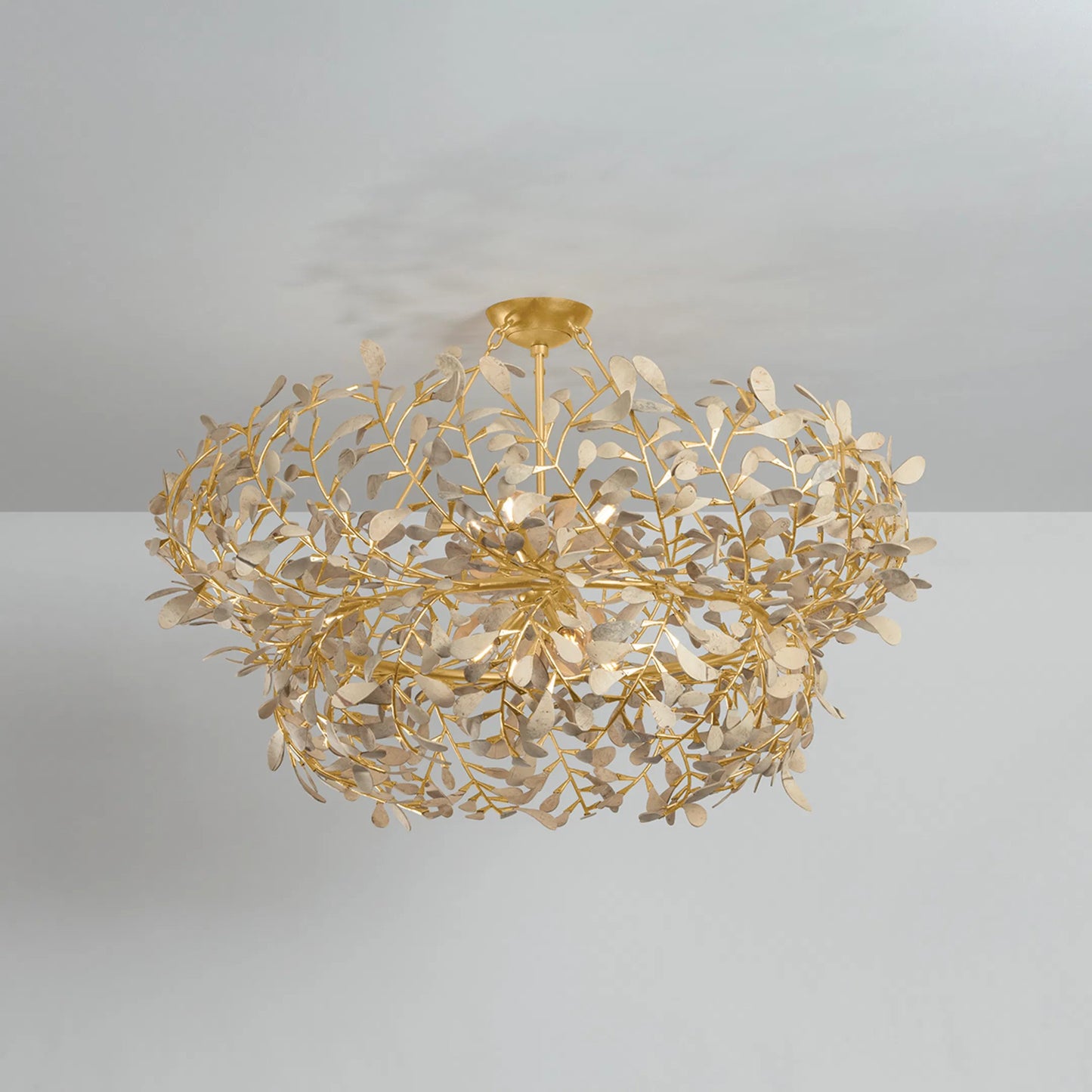 002 SI-2374362 | Additional Silo | Maybrook 8-Light Chandelier by Hudson Valley in vintage gold leaf. Made from iron in a unique style.