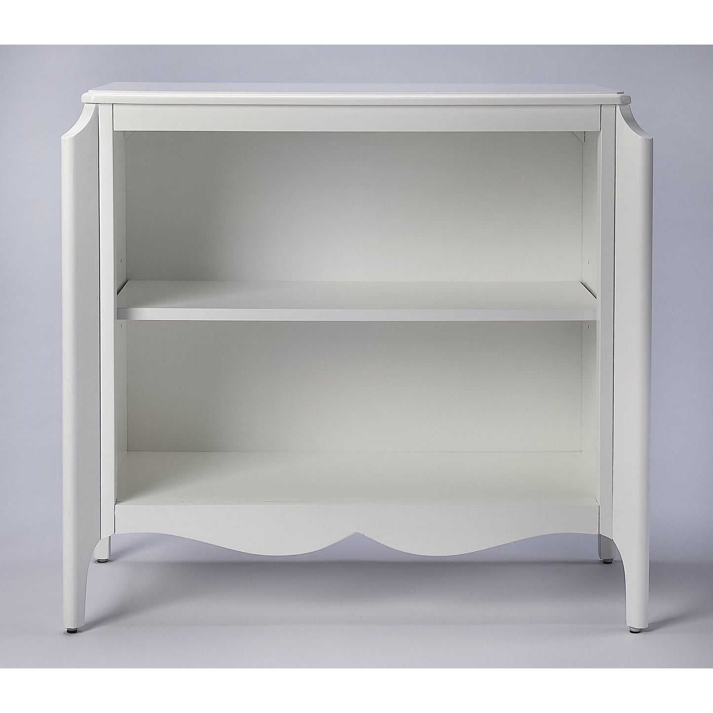 005 SR-770530 | Additional Silo | Wilshire Bookcase by Butler Specialty Company in white and glossy white. Made from rubberwood solids, oak veneers, mdf in a transitional style.