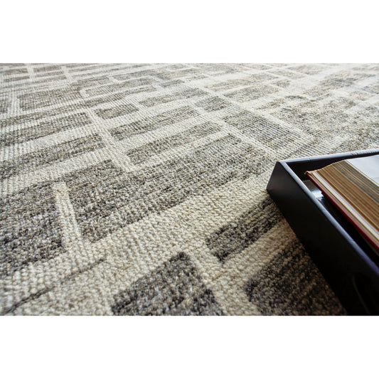 Aldridge 4480 Rug by Exquisite Rugs in charcoal, ivory. Made from wool, bamboo silk in a unique style.