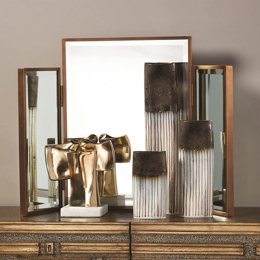 Tri Fold Vanity Mirror by Global Views. Made from unique in a transitional style.