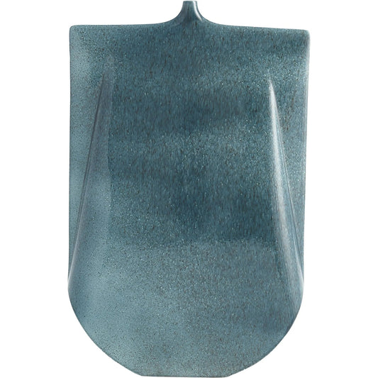 Kimono Vase by Global Views in teal. Made from earthenware-reactive glaze in a coastal style.