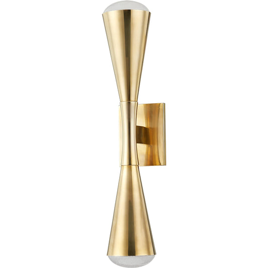 Barcelona Wall Sconce by Corbett. Made from brass in a modern style.