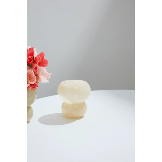 Pollinator Vase by Accent Decor in yellow. Made from glass in a modern style.