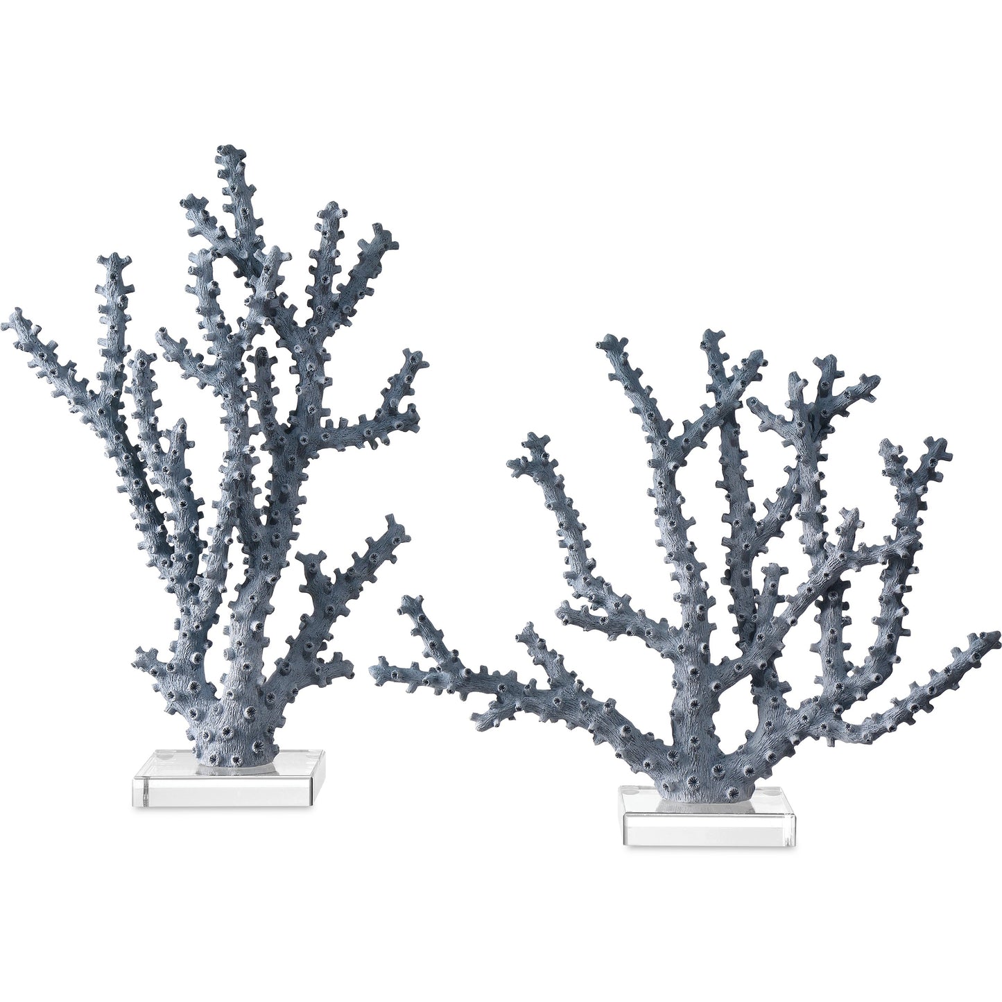 002 SI-2133887 | Additional Silo | Coral Set by Currey and Company in blue, clear. Made from composite, acrylic in a modern style.