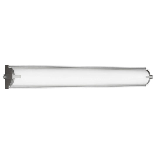 Braunfels Large LED Wall / Bath Light by Visual Comfort & Co. in satin aluminum. Made from aluminum in a transitional style.