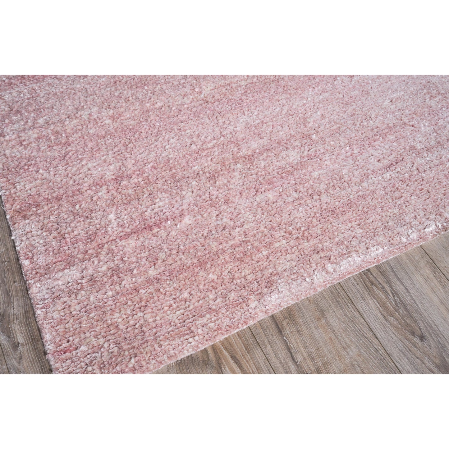 003 SI-1975359,SI-1975360,SI-1975361,SI-1975362 | Closeup | Plush 4641 Rug by Exquisite Rugs in pink. Made from bamboo silk, mohair in a unique style.