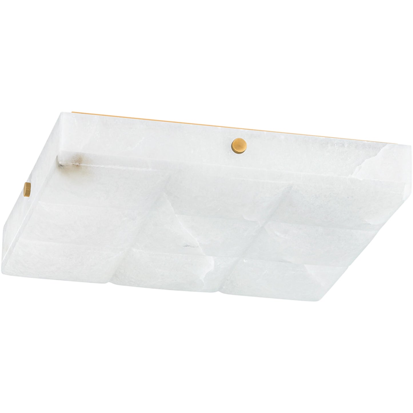 000 SI-2327985 | Primary Silo | Gypsum Flush Mount by Corbett in vintage brass. Made from brass in a transitional style.