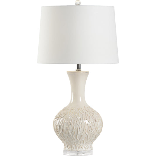 Sea Grass Lamp by Wildwood in neutral glaze, clear. Made from ceramic in a modern style.