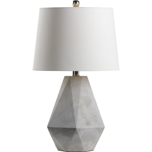 Orton Lamp by Wildwood in concrete gray. Made from composite in a modern style.