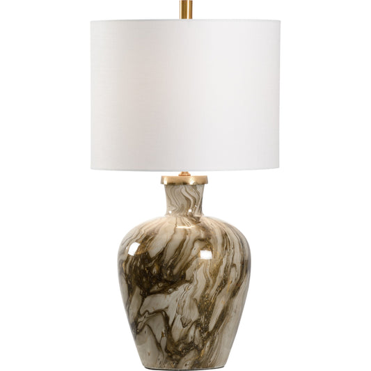 Cala Catta Gold Lamp by Wildwood in calacatta gold, brass. Made from glass, metal in a transitional style.