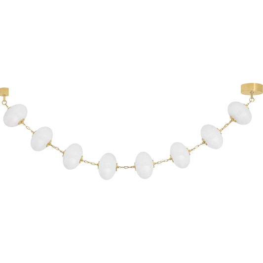 Nephele 8-Light Pendant by Corbett in vintage polished brass. Made from steel in a modern style.