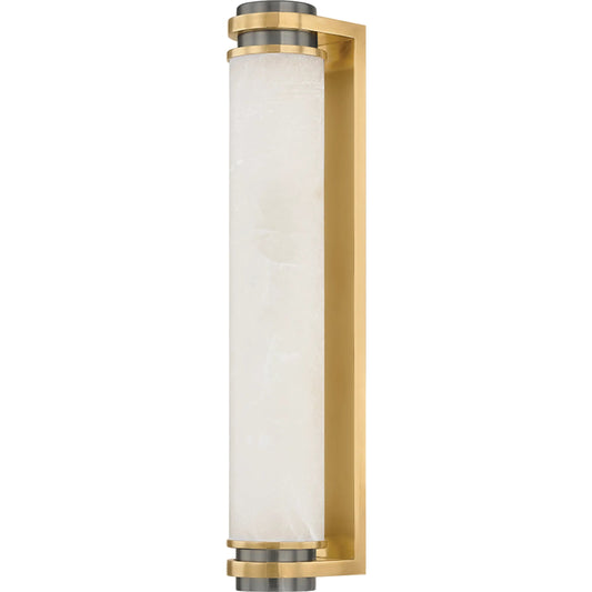 Sorrento Wall Sconce by Corbett in vintage brass, vintage pewter. Made from brass in a modern style.