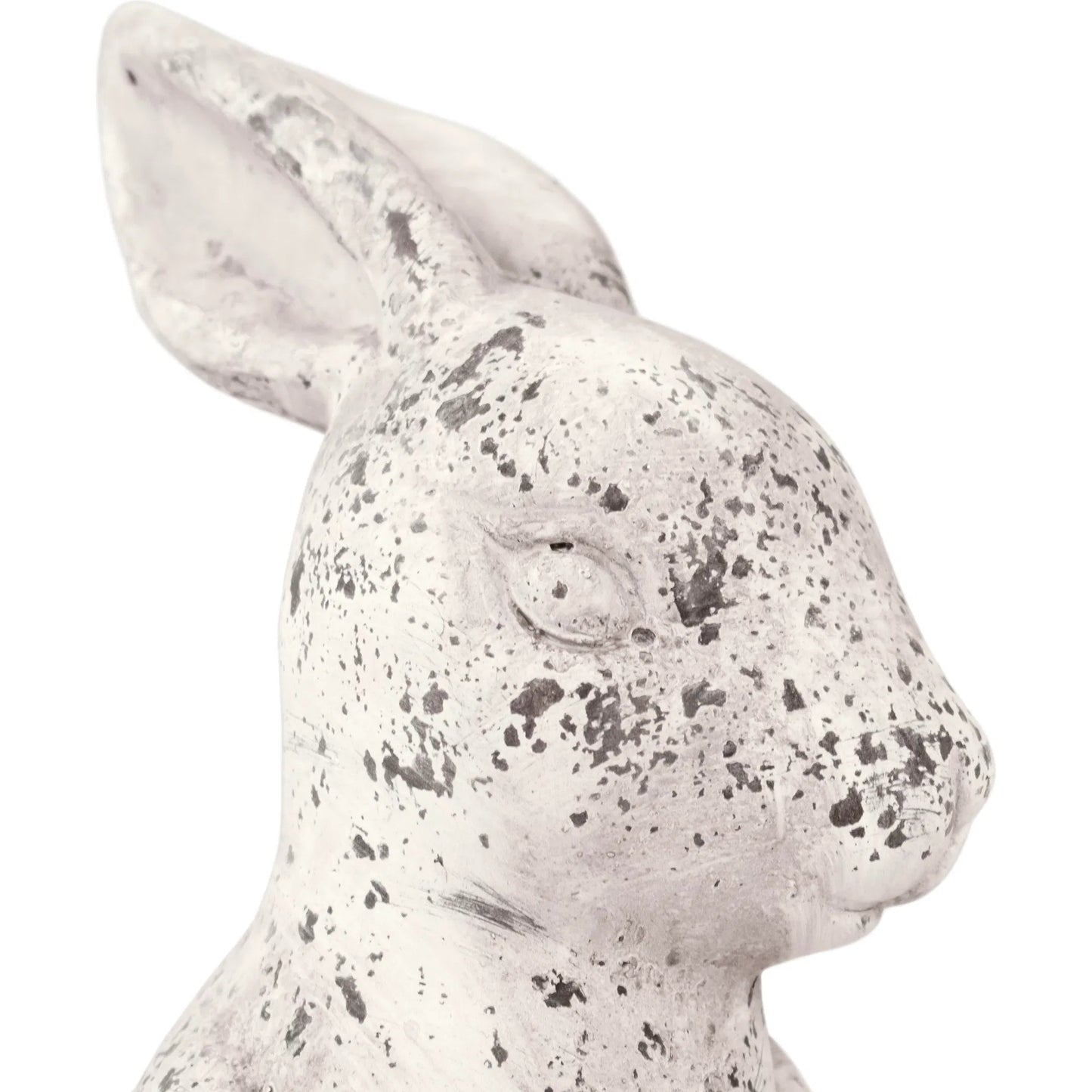 001 SI-2448940,SI-2448941 | Closeup | Rabbit by Zentique in distressed grey wash. Made from ceramic in a modern style.
