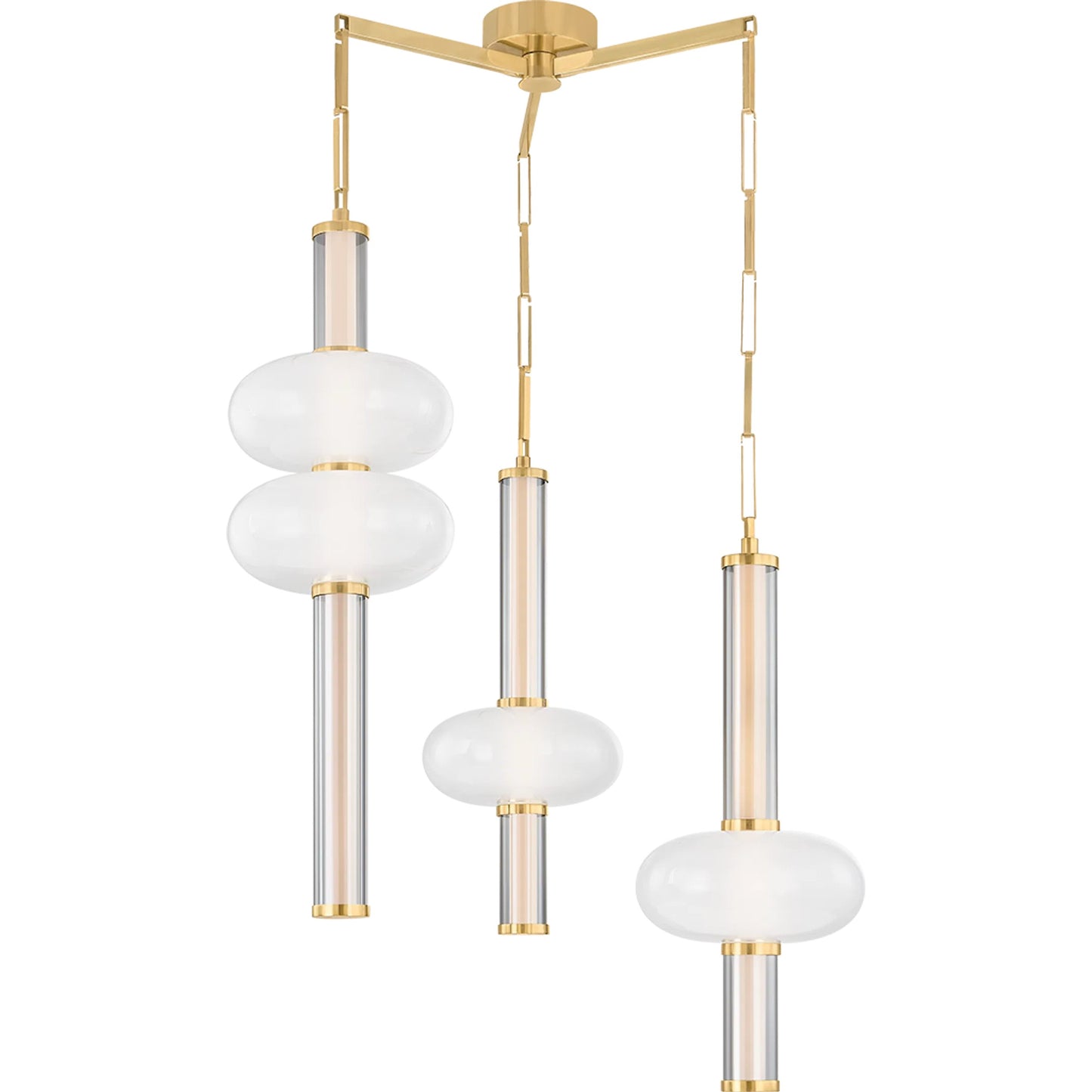 001 SI-2327862 | Primary Silo | Corbin Chandelier by Corbett in vintage brass. Made from brass in a modern style.