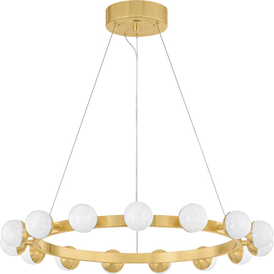 001 SI-2328098 | Primary Silo | Linus 15-Light Chandelier by Corbett in vintage brass. Made from brass in a modern style.