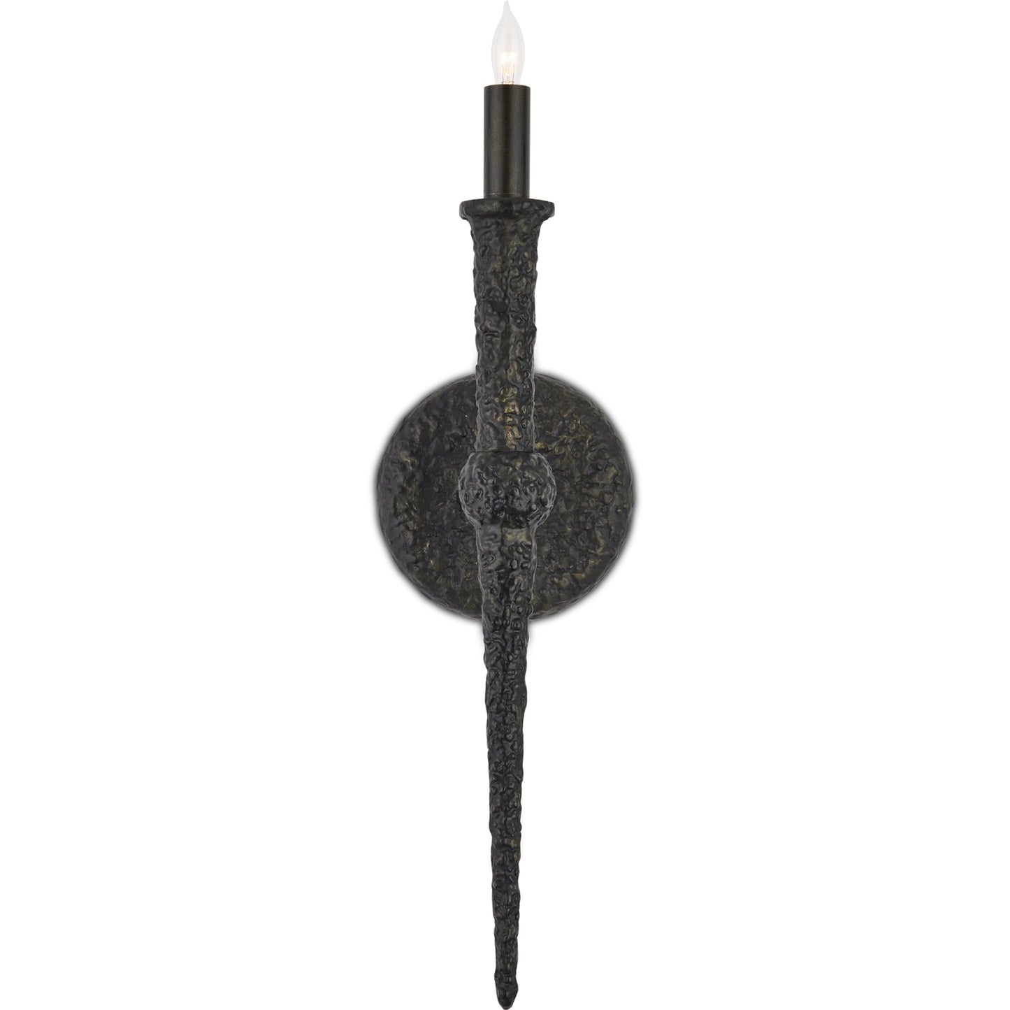 002 SI-2257311 | Additional Silo | Blackthorn Wall Sconce by Currey and Company in aged bronze. Made from cast aluminum in a modern style.