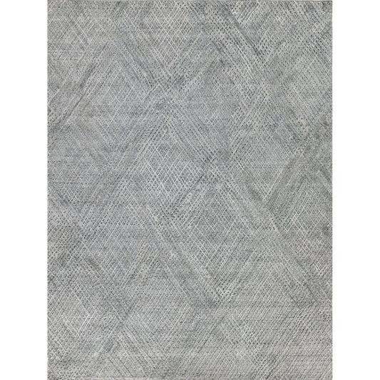 Crescendo 4902 Rug by Exquisite Rugs in silver. Made from bamboo silk in a unique style.