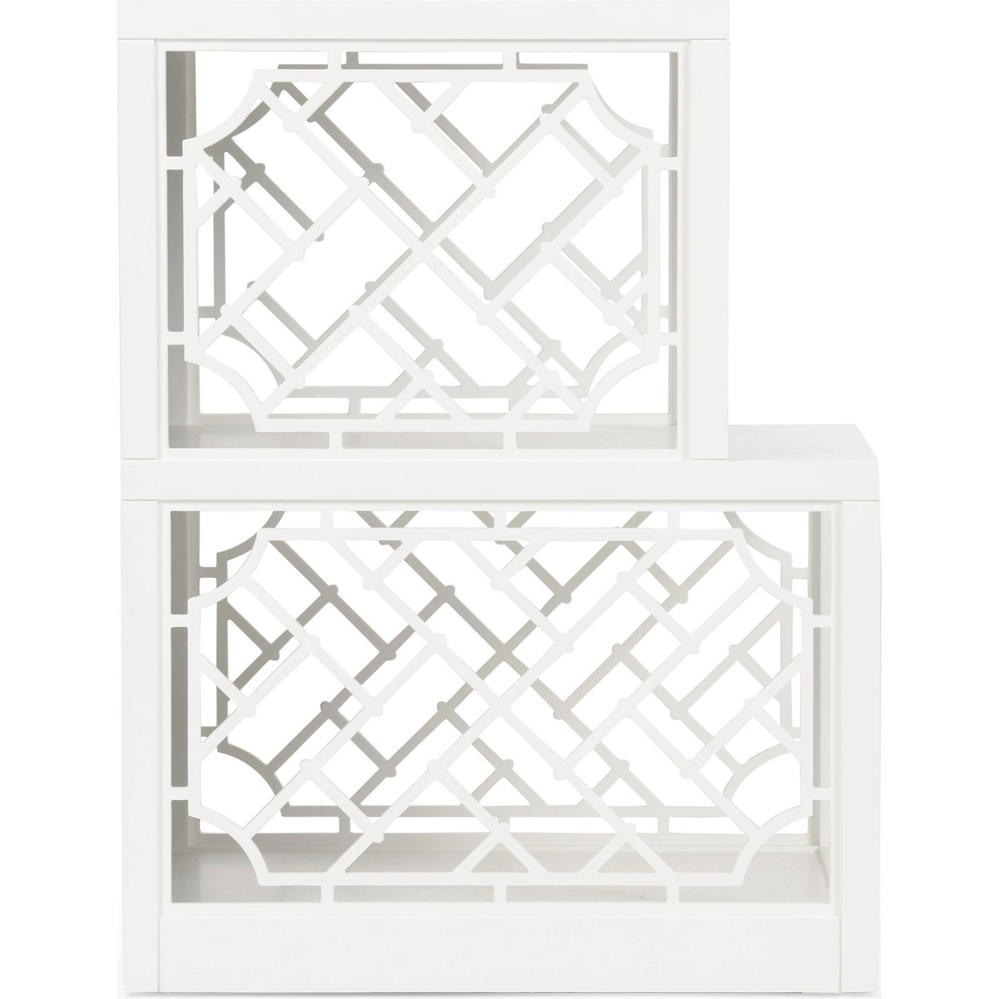 003 SI-2106106 | Additional Silo | Chip Side Shelf Table by Wildwood in chantilly lace, chrome green. Made from wood in a modern style.