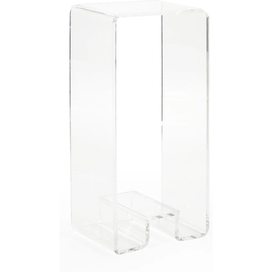 Mykonos Pedestal by Wildwood in clear. Made from acrylic in a modern style.