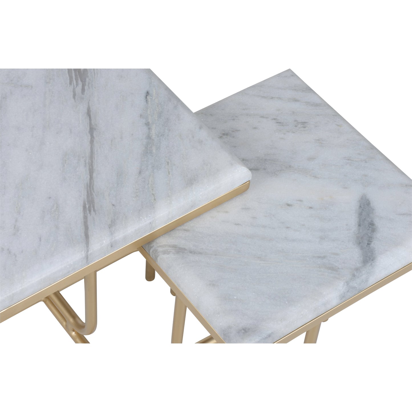002 SI-2106155 | Closeup | Stand by Me Tables by Wildwood in natural white, gold. Made from marble in a modern style.