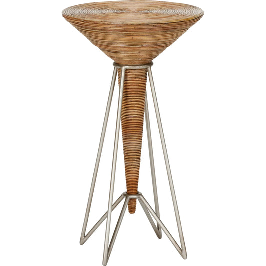 Mojito Jo Table by Wildwood in brown, silver. Made from rattan in a rustic style.