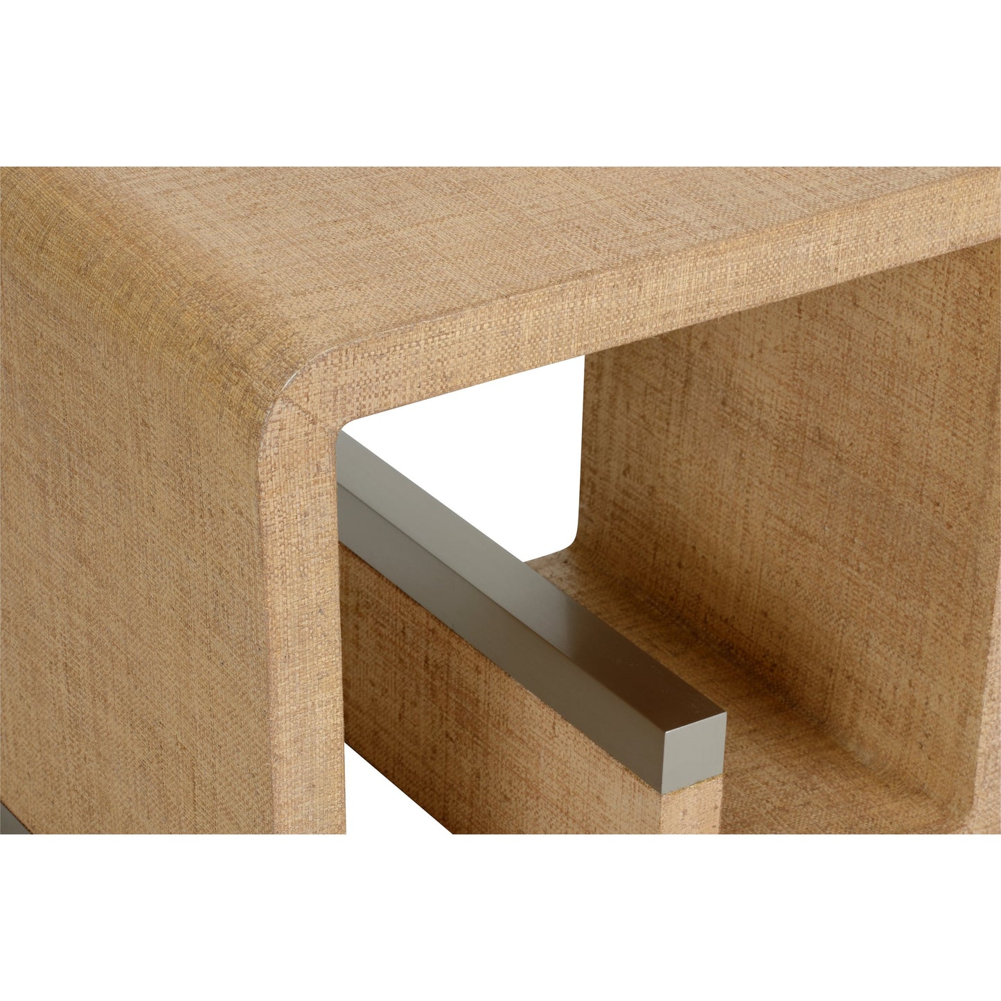 004 SI-2106227 | Closeup | Hera End Table by Wildwood in brown. Made from wood/saguran in a modern style.