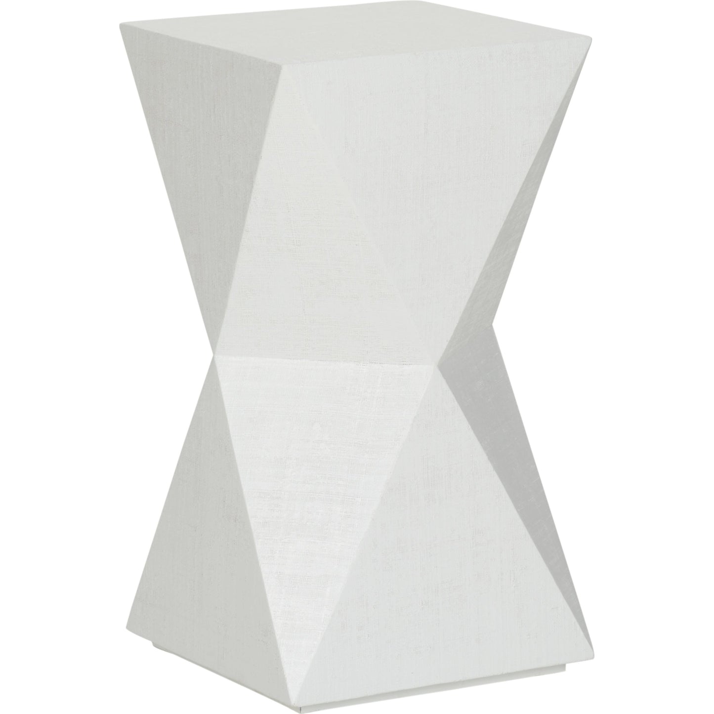 001 SI-2106239 | Primary Silo | Stravos Spot Table by Wildwood in white. Made from wood/raffia in a modern style.