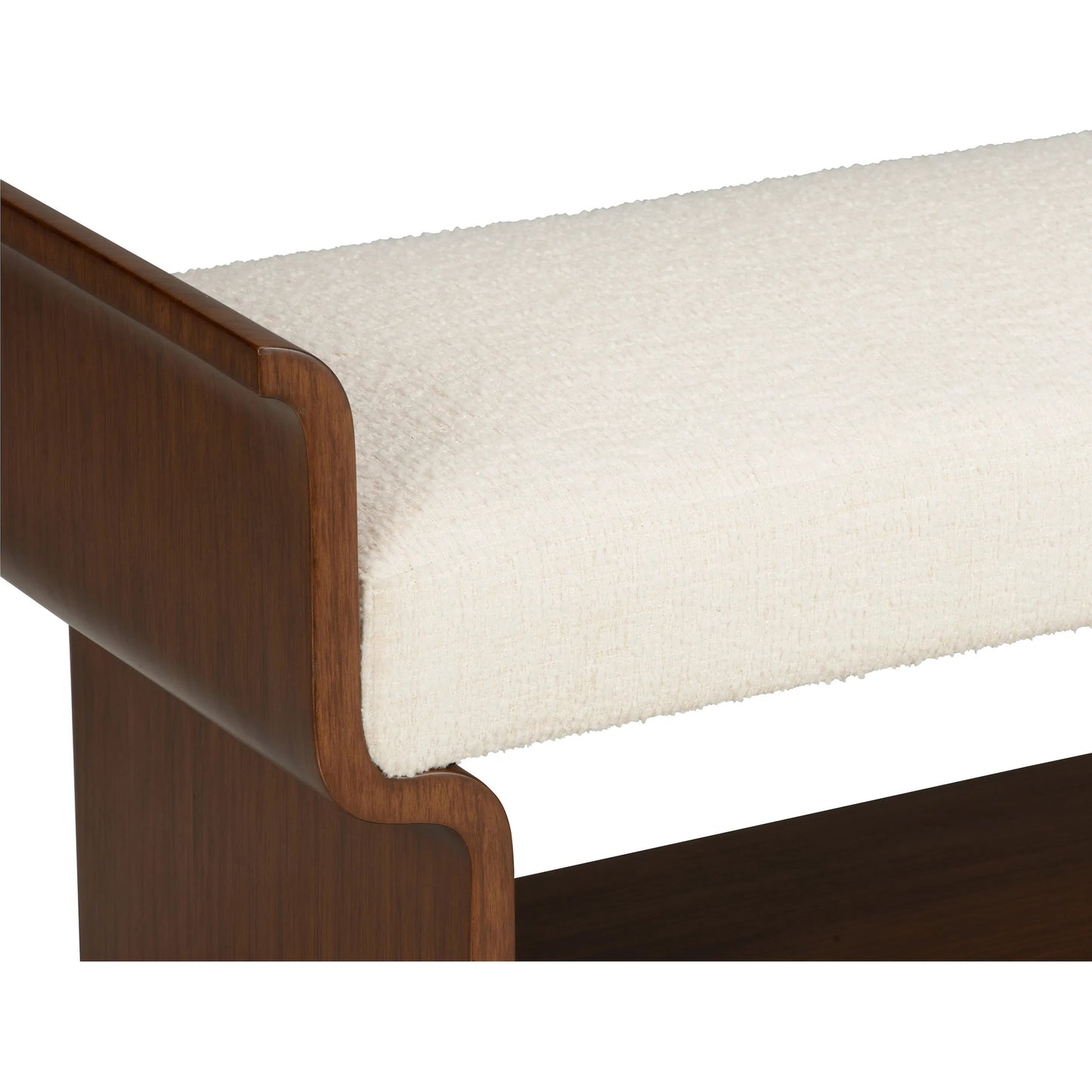 004 SI-2335075 | Closeup | Ando Bench by Wildwood in white, cream and cream. Made from unique in a transitional style.