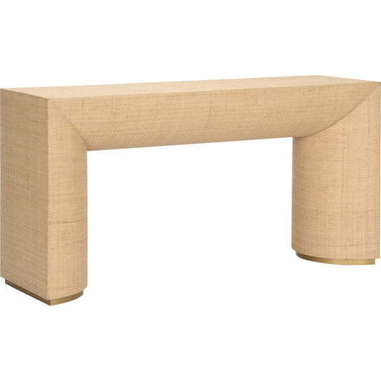 Kamo Console Table by Wildwood in brown and natural. Made from unique in a transitional style.